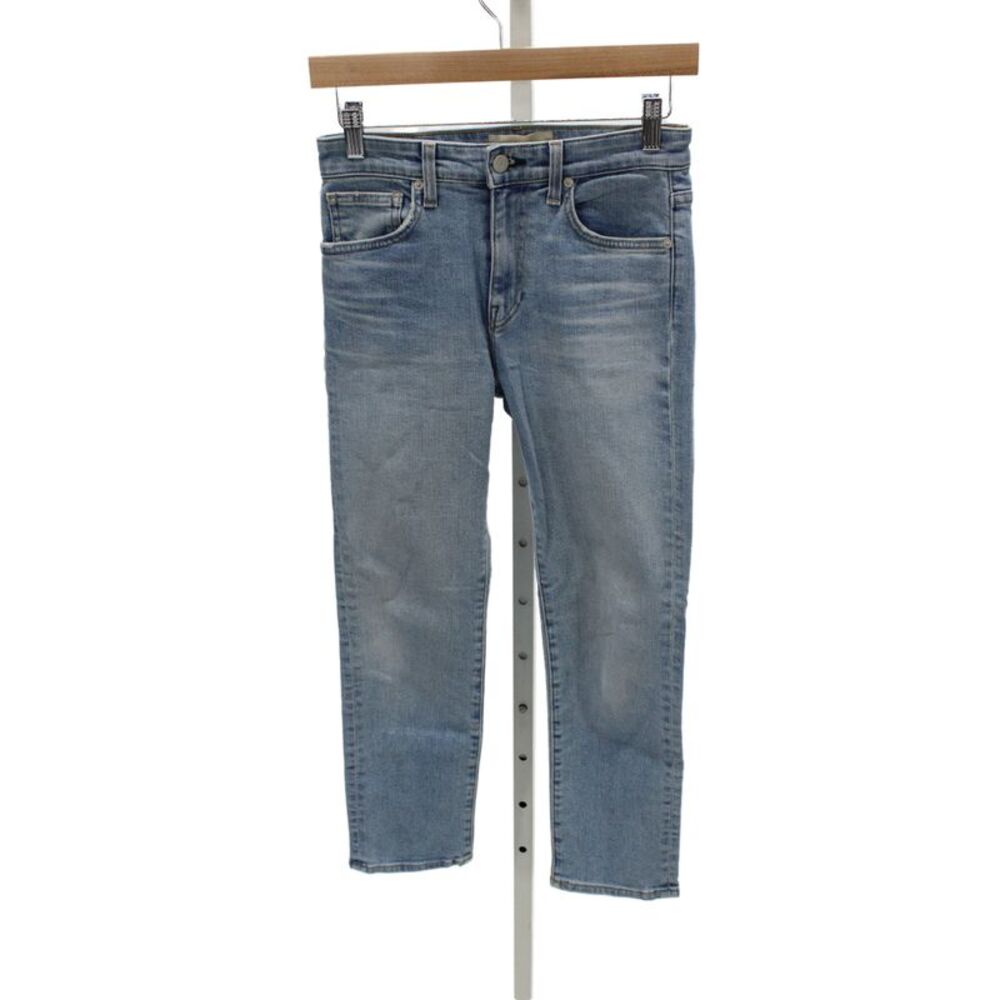 CQY Women Blue Straight High Rise Cotton Blend Jeans Size 25
